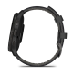 Venu 3 Slate stainless steel bezel with black case and black leather band - 010-02784-52- Garmin